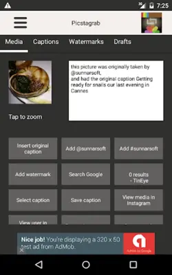 Picstagrab android App screenshot 1